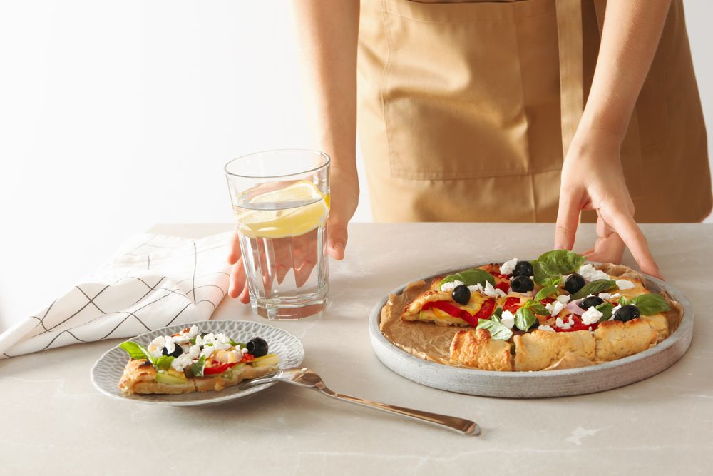 Concept of tasty food, tasty Vegetable galette