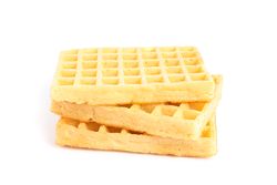 Sweet belgian waffles isolated on blank background