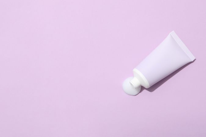 Concept of skin care, cream cosmetic, space for text