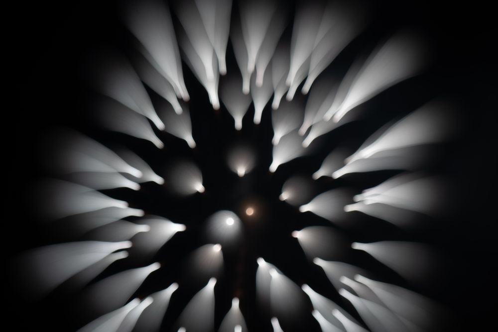 Bright fireworks on night sky