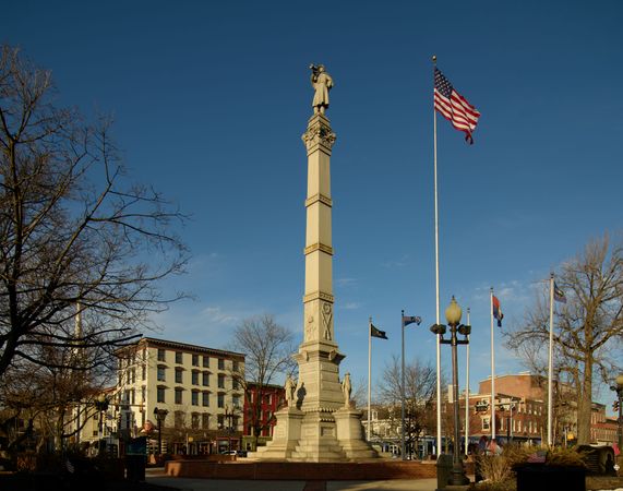 The Soldiers and Sailors Monument on Centre Square in Easton, Pennsylvania