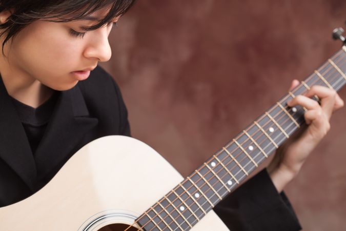 Woman Plays Spanish Guitar