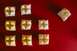Set of paper origami