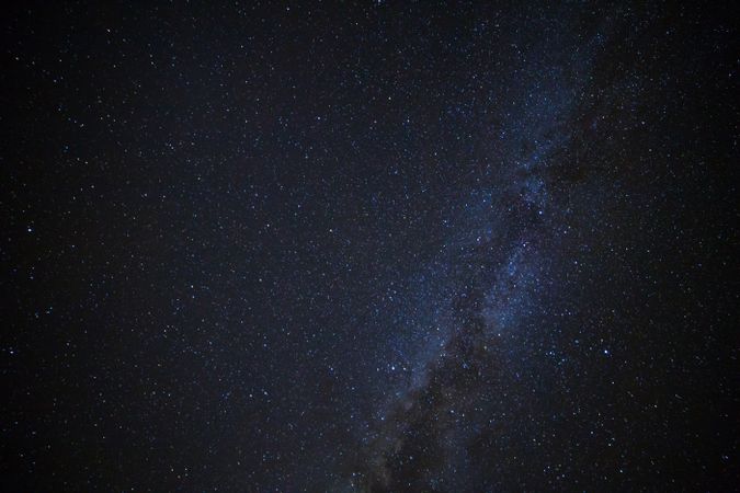 milky way galaxy and space dust in the universe, Long exposure photograph, with grain.