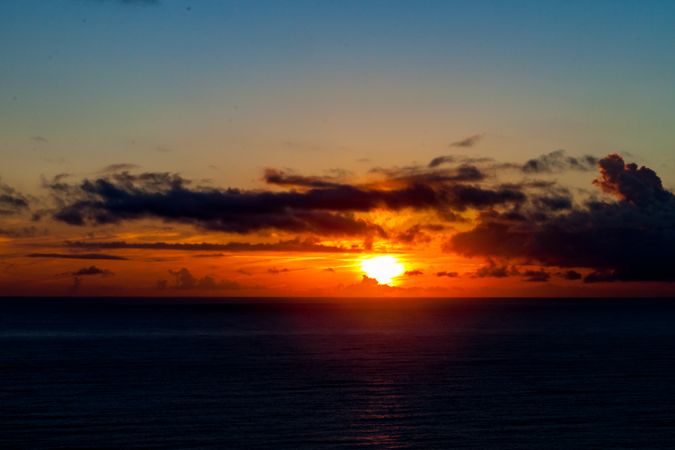 Beautiful sunset over the sea