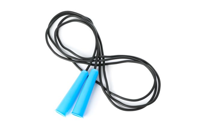 Jump or skipping rope isolated on plain background