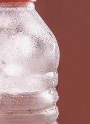 Condensation on a water bottle
