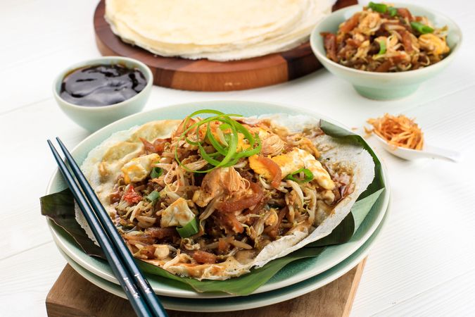 Lumpia Basah Bandung, Popular Traditional Street Food Snack Made from Thin Wrapper