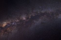 Milky way galaxy with stars and space dust in the universe