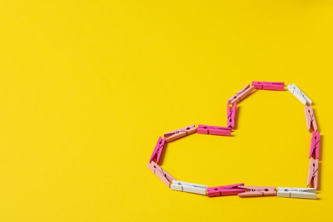 Concept of Valentine's day, heart, space for text
