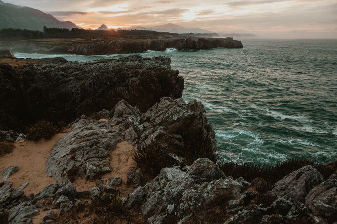edge of cliff near water
