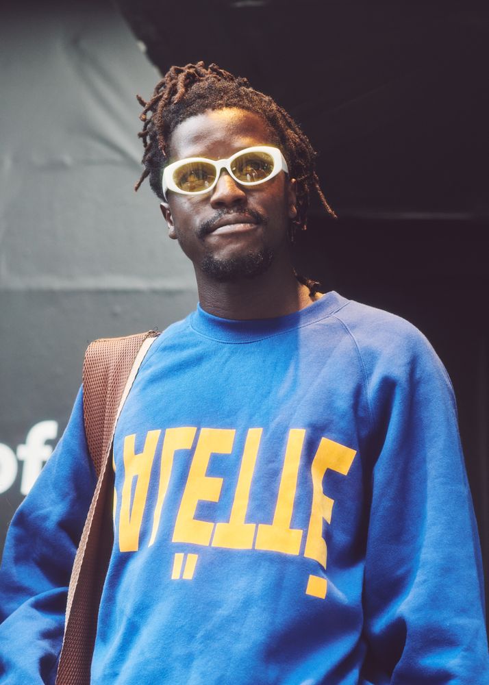 London, England, United Kingdom - September 18 2021: Black man in trendy streetwear