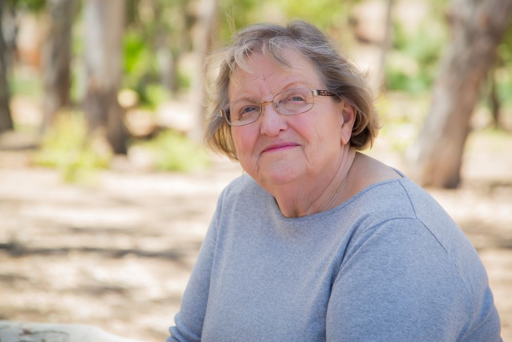 Happy Content older Woman Portrait