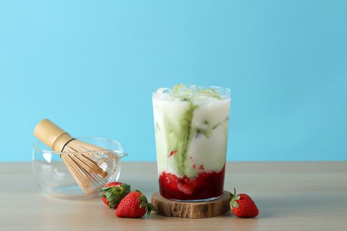 Strawberry Green Tea Matcha Latte