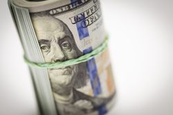 Abstract Roll of Newly Designed One Hundred Dollar Bills