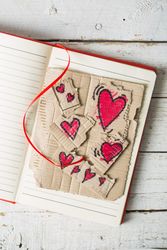 Love symbols hand painted in watercolor