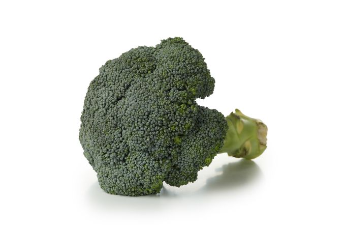Fresh green broccoli isolated on blank background