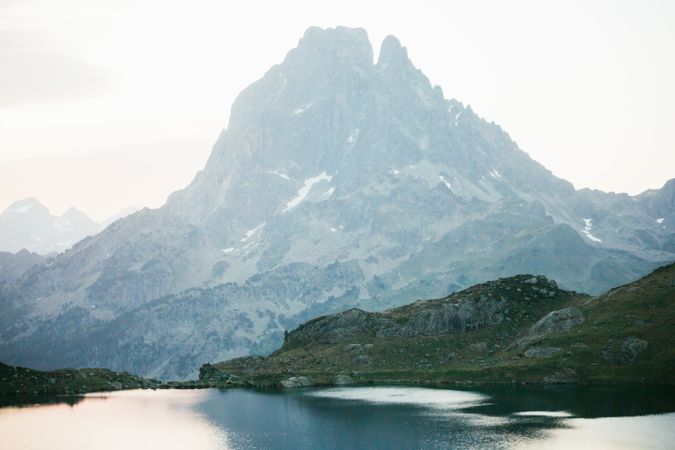 Picturesque view of lake in mountain area