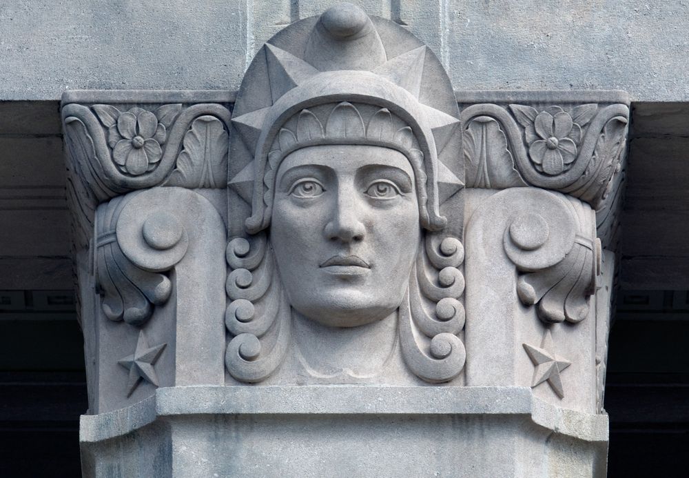 Art Deco Mississippi War Memorial Building, Jackson, Mississippi
