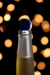 Bottle of tasty cold beer
