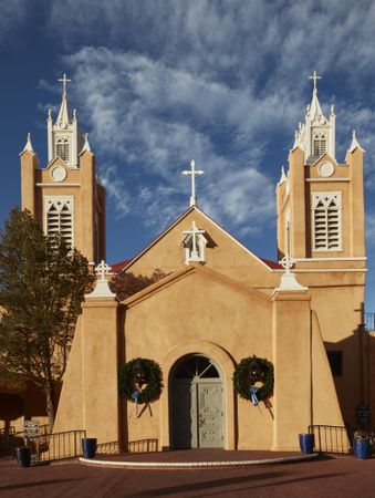 San Felipe de Neri Catholic Church in the Old Town historic district of Albuquerque, New Mexico