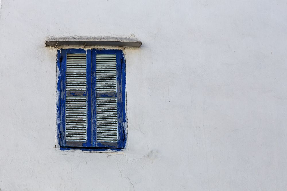 Retro window of building