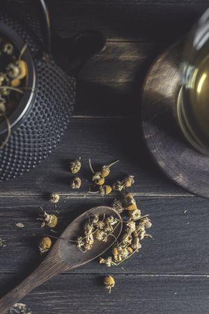 Dried chamomile for herbal tea