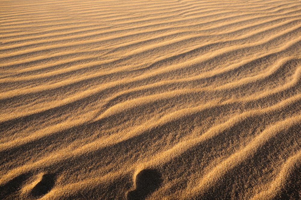 Beautiful sand waves on beach
