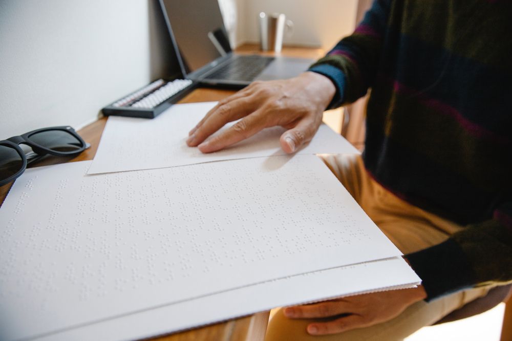 Man sitting at a desk