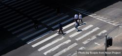 People walking on pedestrian lane in South Korea 5nK864