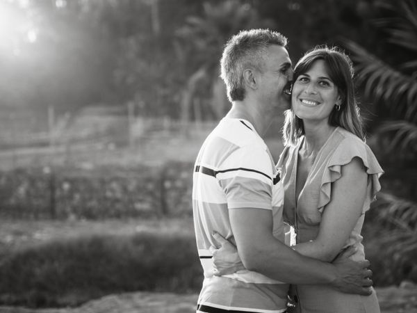 Happy couple looking at each other
