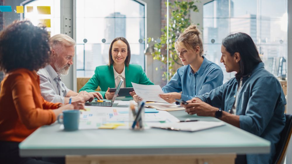 In the Stylish Modern Office Meeting Room