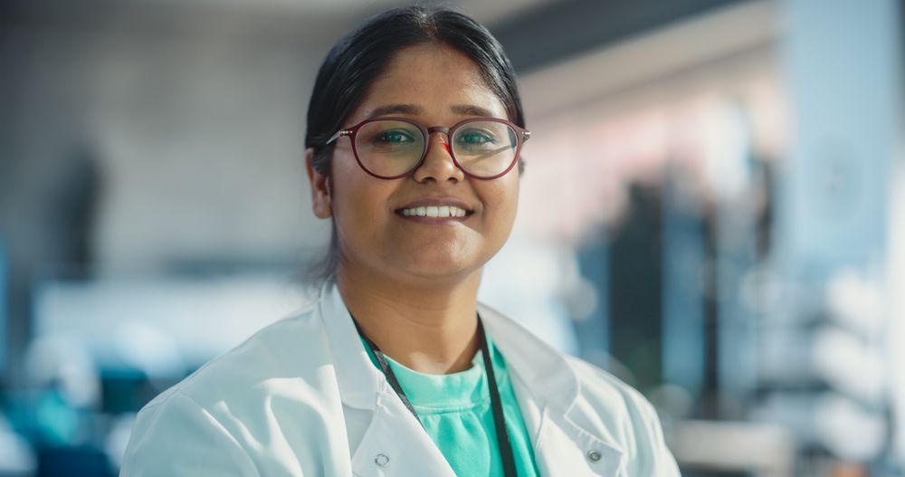Professional and Successful Woman Working as an Engineer, Science Student in University Laboratory Posing