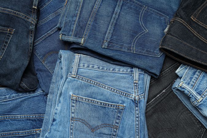 Modern Levis jeans, concept of casual modern clothes