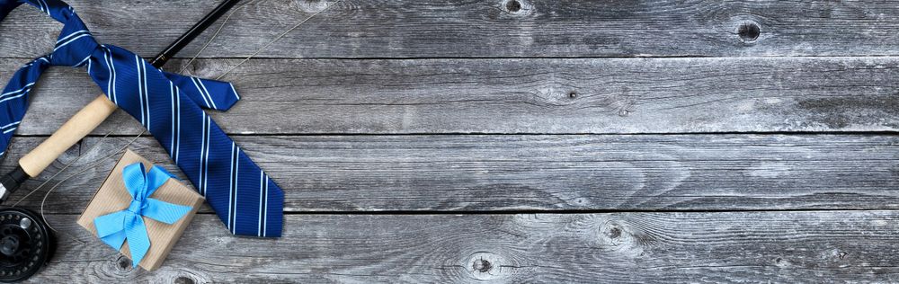 Father’s day gifts on vintage wooden table