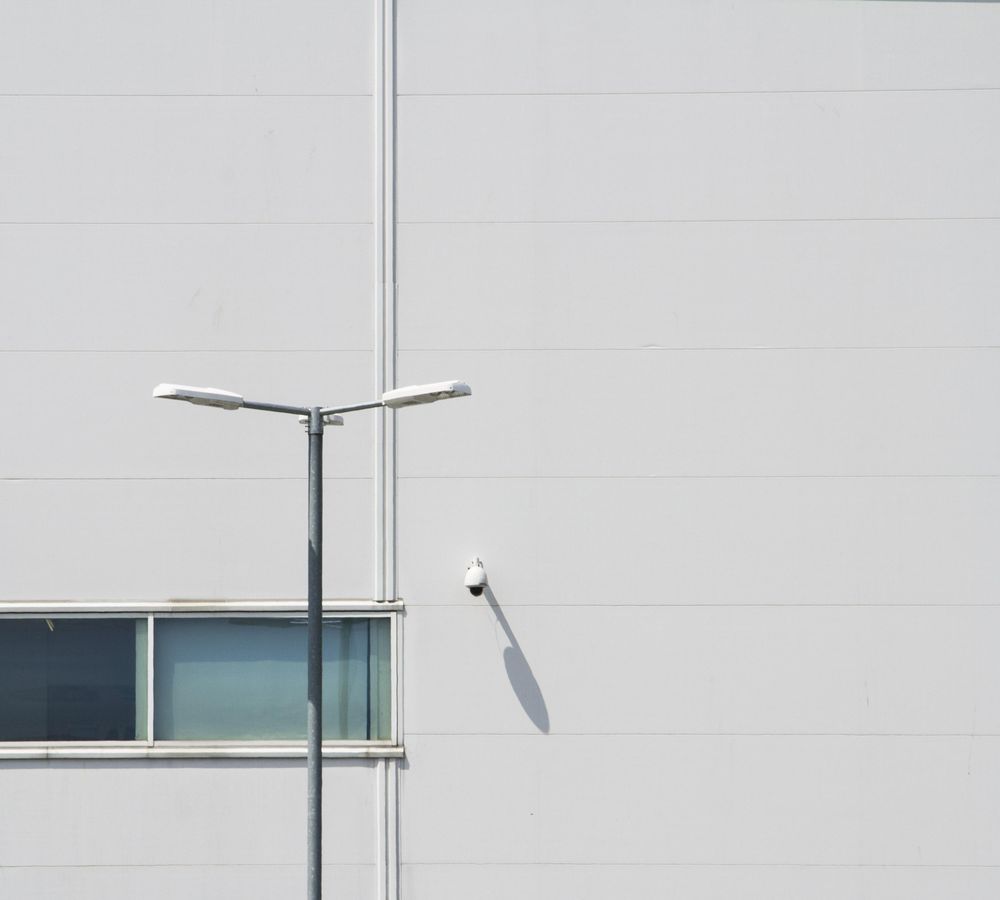 Camera on a building wall