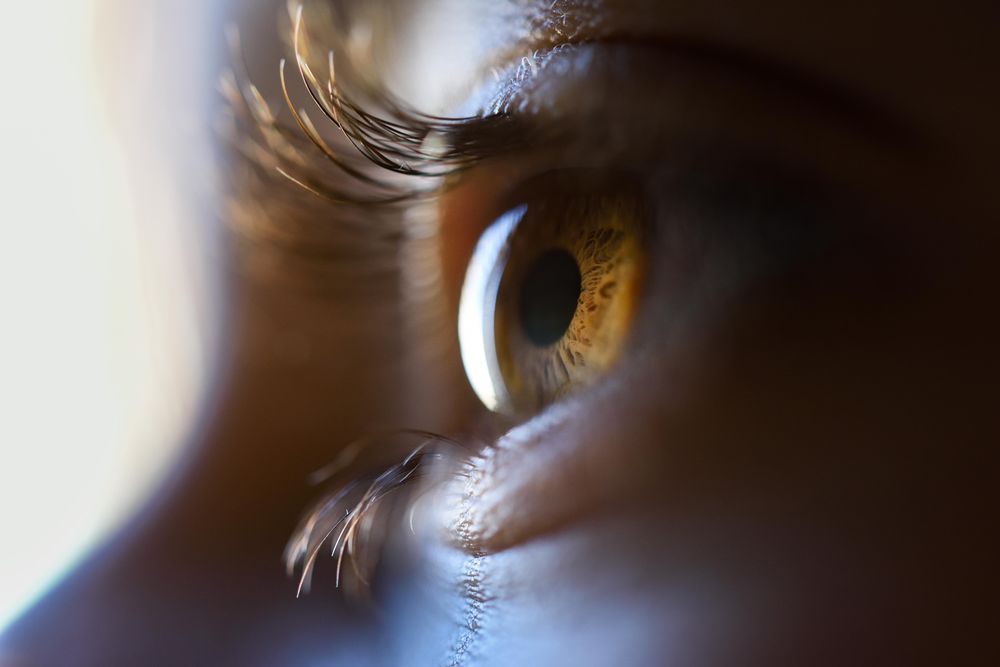 Macro image of a child’s eye