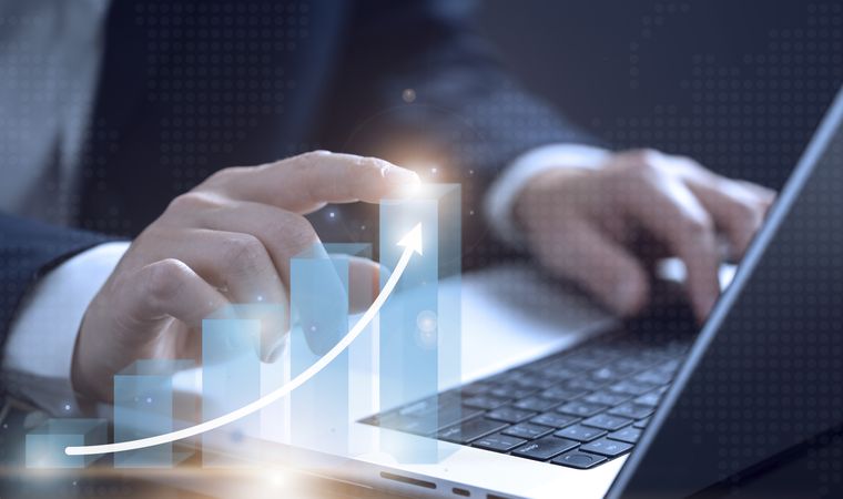 Business growth, boost up business, success, investment profit increase