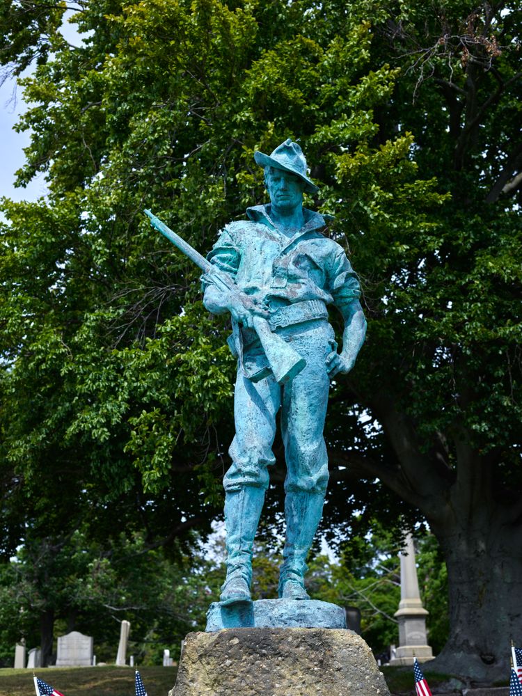 A statue to the "sons of Rhode Island,” Providence, Rhode Island