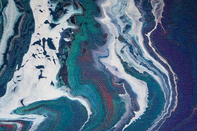 Blue Fluid Art, Abstract Acrylic Background