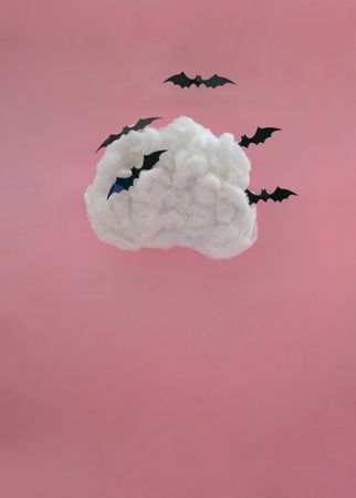 Single cloud with bats