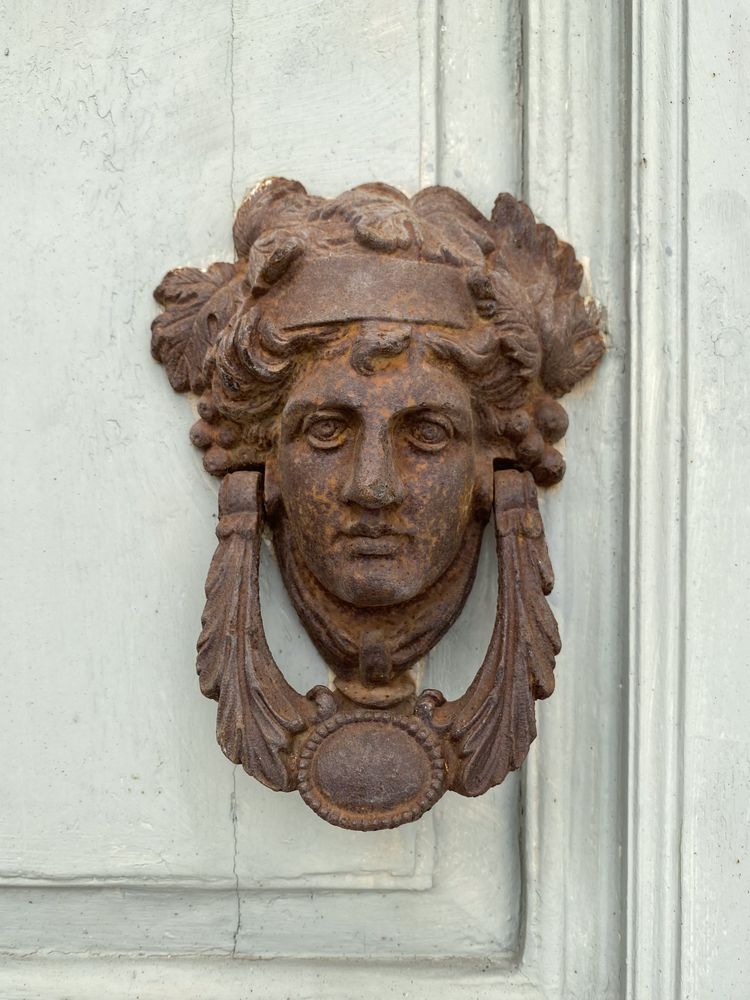 Patmian knocker close up of figurehead