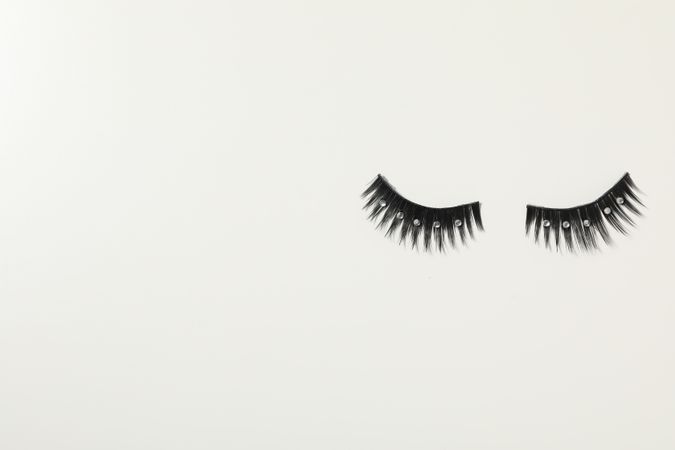 False eyelashes, concept of different makeup accessories