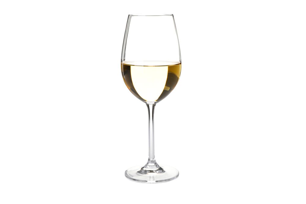 Glass with wine isolated on blank background