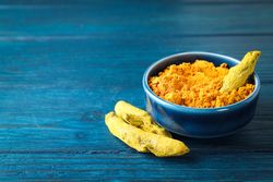 Fragrant seasoning - turmeric, one of the main ingredients in Indian curry
