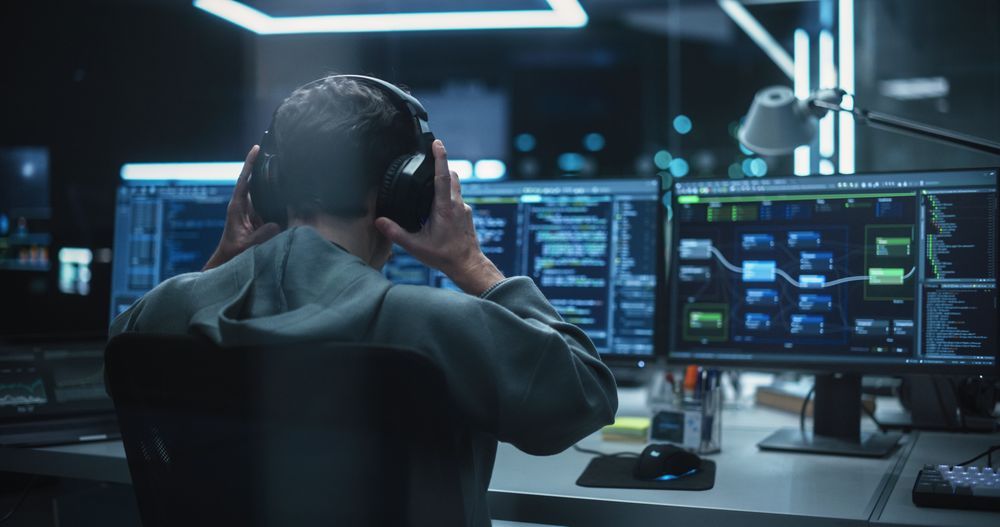 Hacker Working Alone, Hacking Corporate Data Servers From His Underground Hideout.