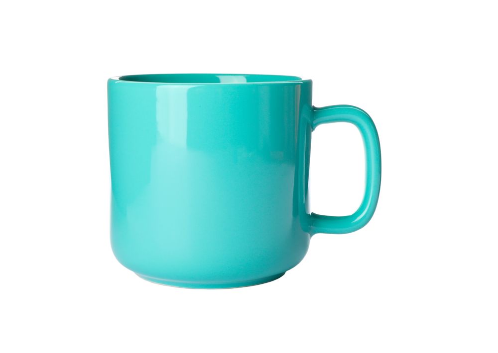 Empty ceramic cup isolated on blank background