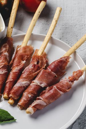 Gressinis with spanish serrano ham
