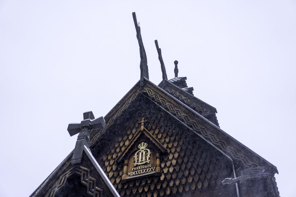 Wooden church in the traditional region of Hallingdal, Norway