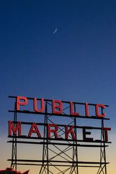 Public Market red neon signage 48Qnjb